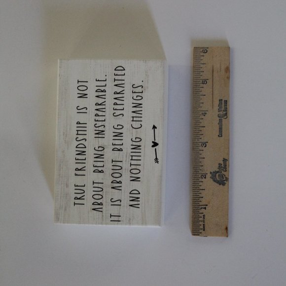 Sincere Surroundings “True Friendship” Wooden Block Sign - Picture 10 of 10